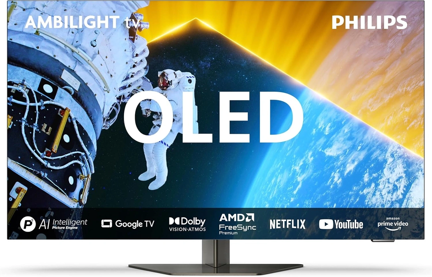 PHILIPS OLED Ambilight Fernseher 77 Zoll 4K UHD Smart TV bis 144 Hz 77OLED809/12