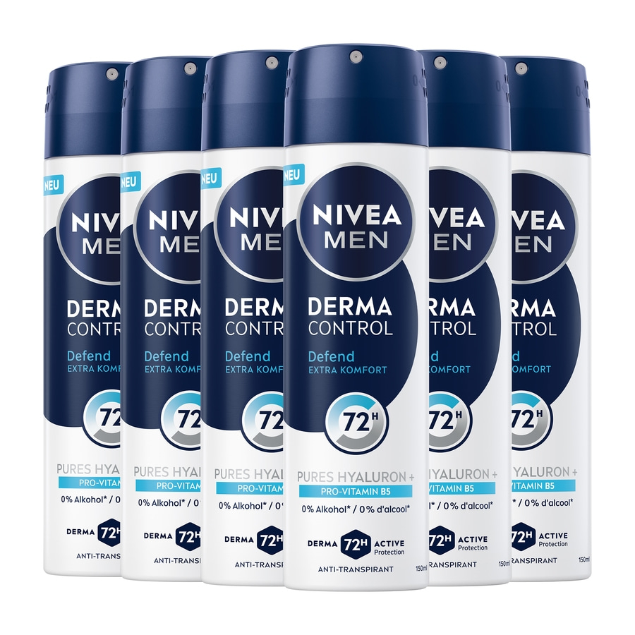 NIVEA Deodorant Men Derma Control Defend Deospray 6 x 150ml