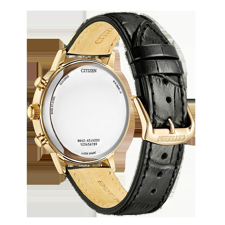 CITIZEN Herren Armbanduhr CA7067-11H Solar Eco-Drive Lederarmband 42mm B-Ware