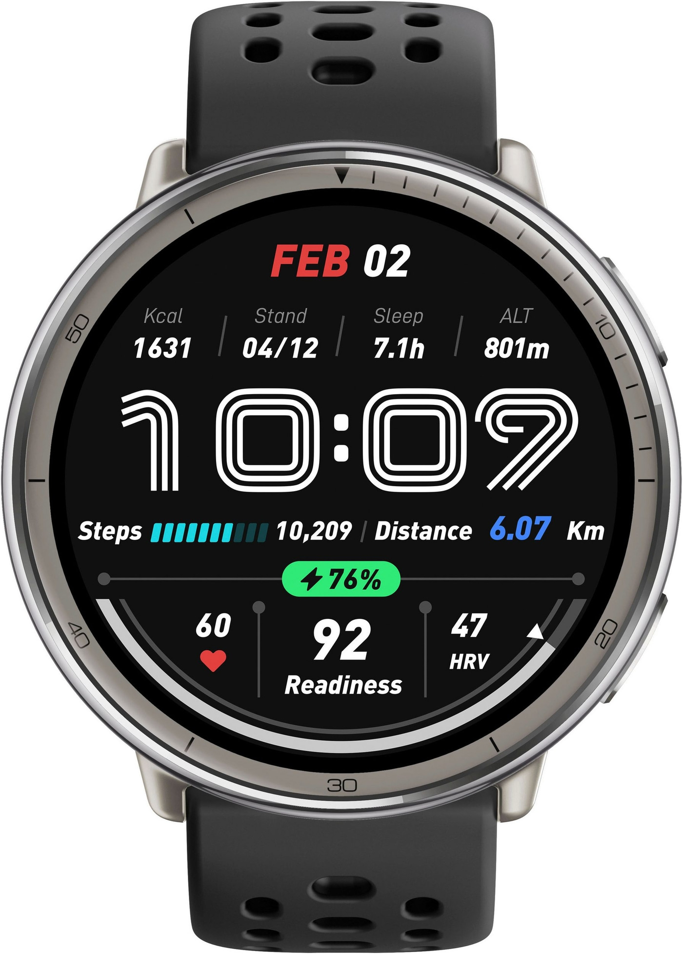 AMAZFIT Active 2 (Round) 1.32" Smartwatch AMOLED 353 ppi Digital B-WARE