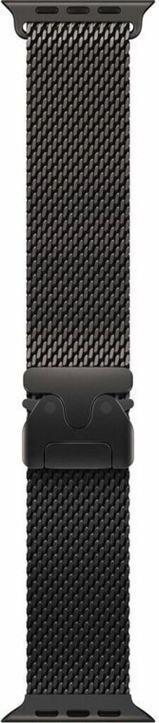Schwarz durchbrochenes Metall-Uhrenarmband mit schwarzer Schnalle