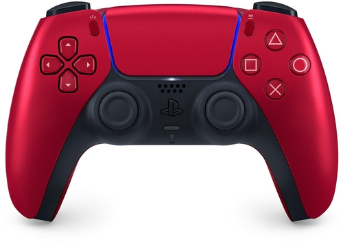 Roter Playstation 5 Controller. DualSense-Design. Videospiel-Zubehör. Gaming-Hardware.