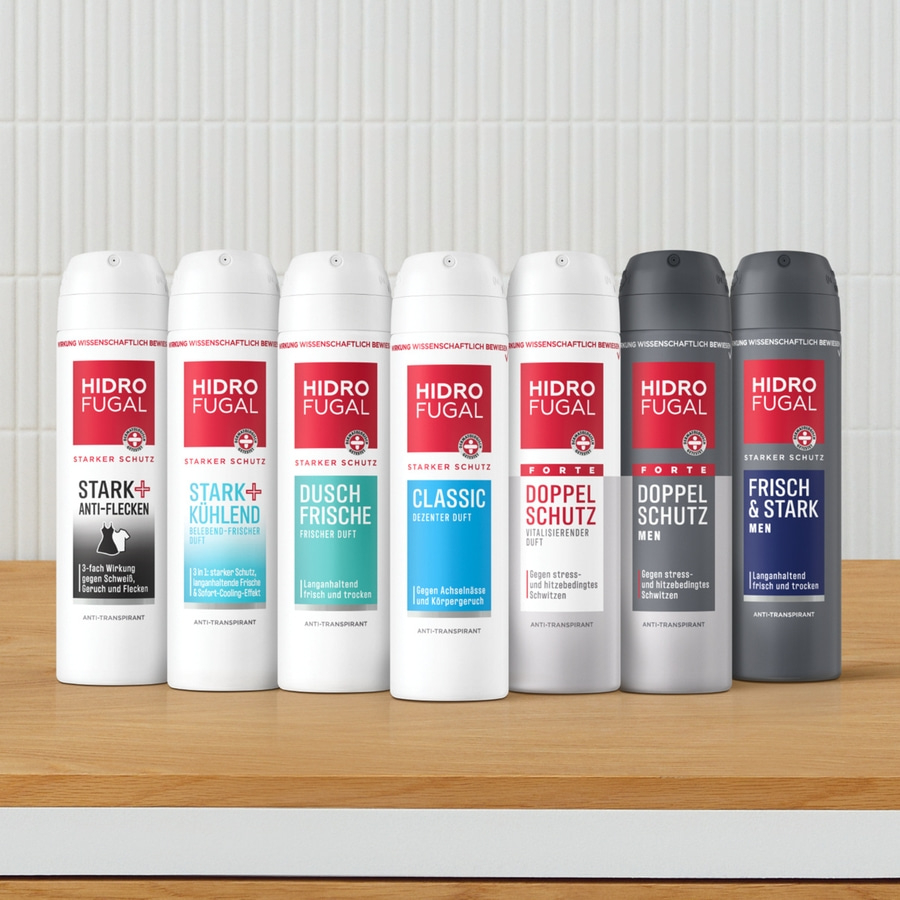 HIDROFUGAL Deo-Spray MEN DOPPEL SCHUTZ 2-fach Anti-Transpirant-Schutz 4 x 150 ml