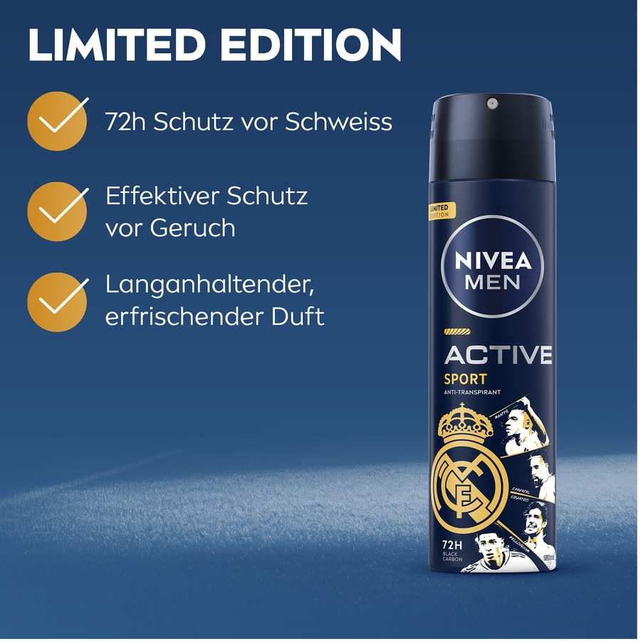 NIVEA MEN Deodorant Active Sport Limited Edition Deo Spray 6 x 150 ml