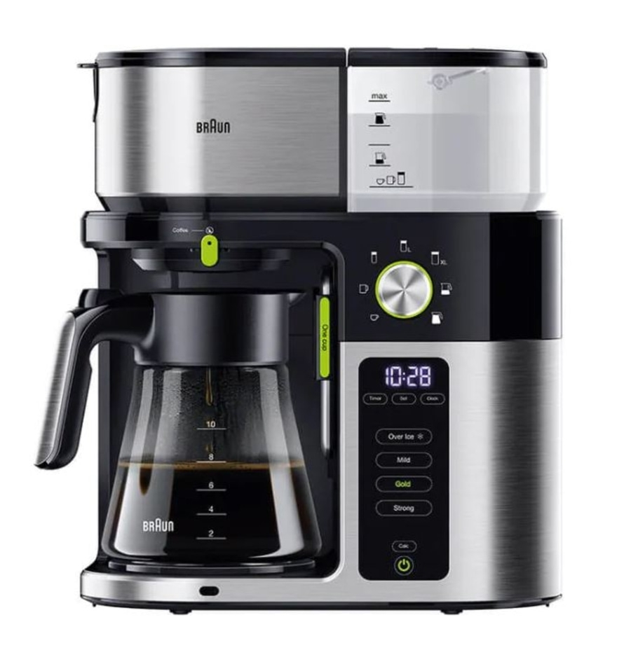 BRAUN Filterkaffeemaschine MultiServe KF9050BK 10 Tassen 1750 W Display