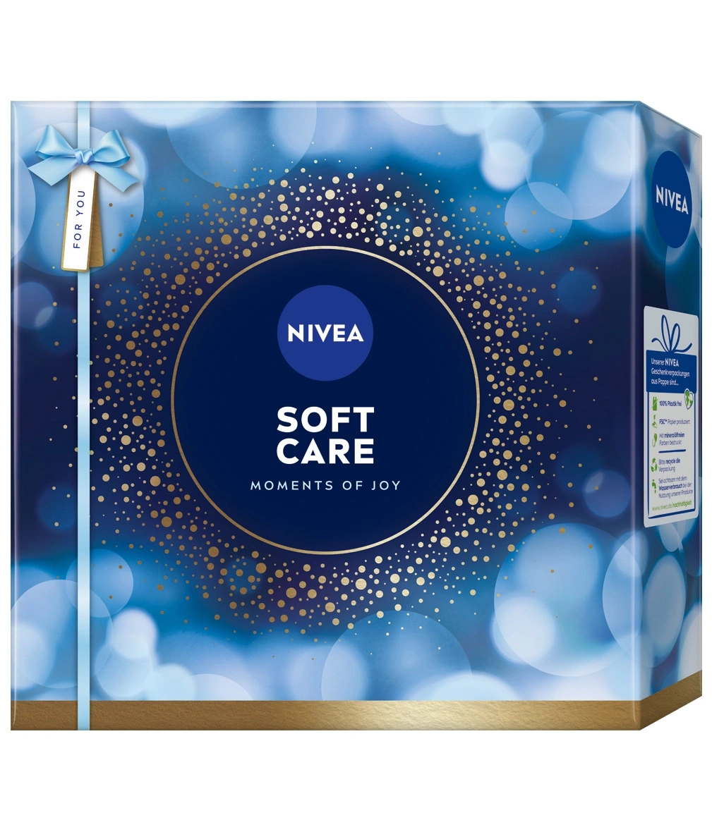 Nivea Soft Care Moments of Joy Geschenkbox mit blauem Band