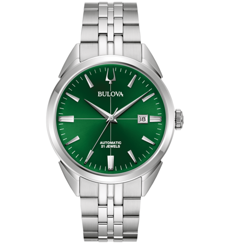 Bulova 96B424 Armbanduhr Automatikuhr Mechanisch Silberfarben 42 mm B-Ware