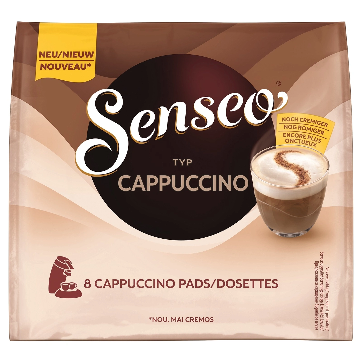 SENSEO Pads Typ Cappuccino Senseopads weich cremig 10 x 8 Getränke +2x8 Gratis