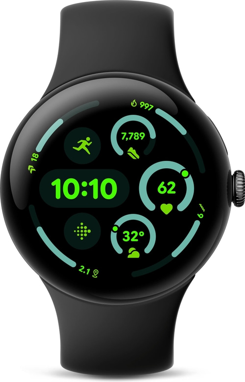 GOOGLE Pixel Watch 3 LTE Smartwatch 45 mm GPS Schwarz AMOLED Display B-WARE