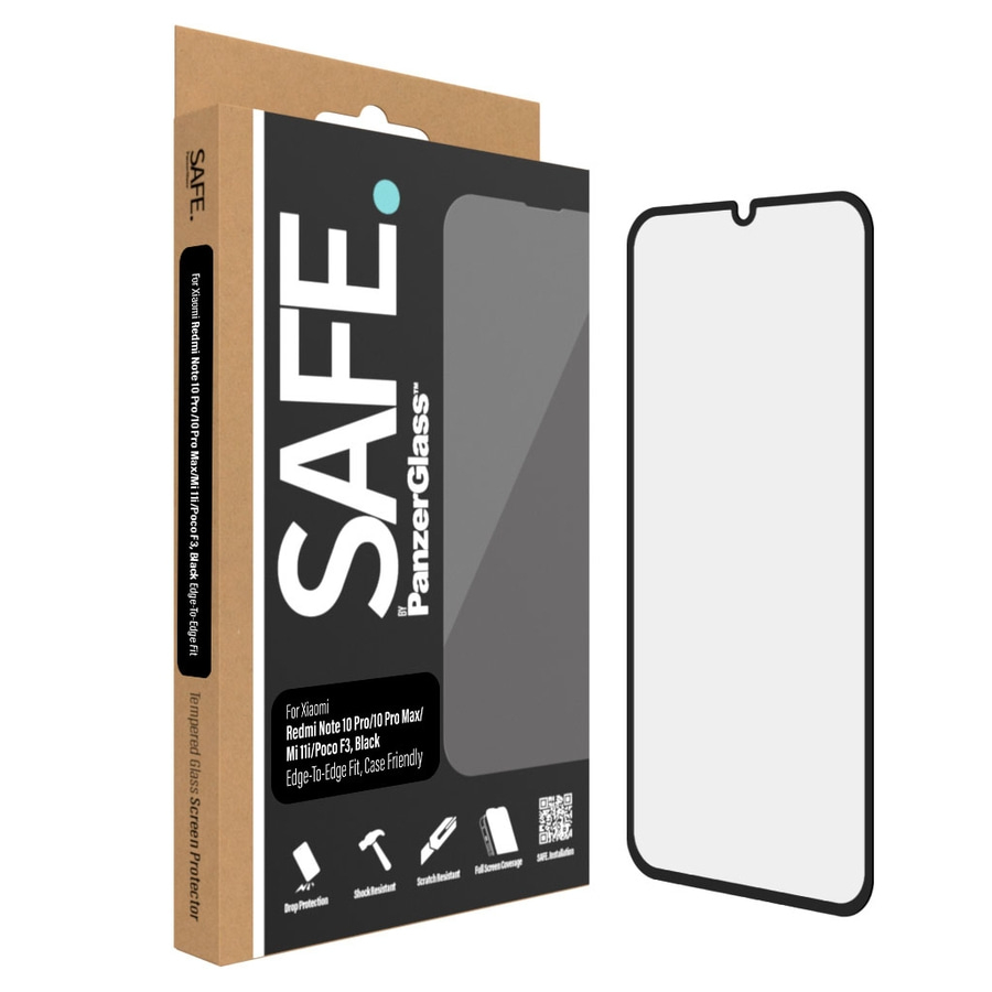 PanzerGlass™ SAFE. Xiaomi Redmi Note 10 | Max | Mi 11 Screen Protector Glass