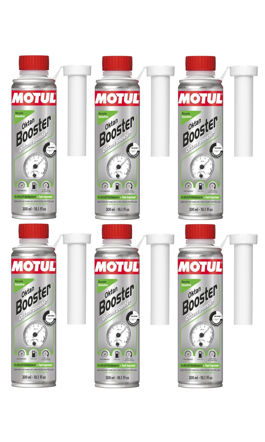 6x MOTUL 300ml Oktan Booster Benzin Verbessert Startverhalten Octanebooster