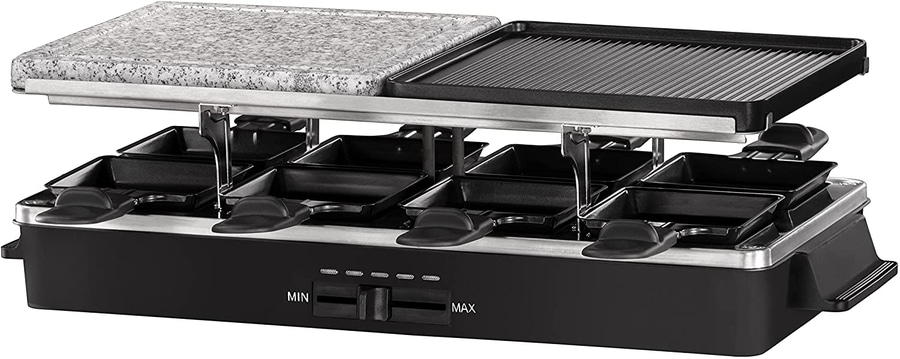 RUSSELL HOBBS Raclette Grill 26280-56 8 Personen Naturstein Teppanyaki Grill