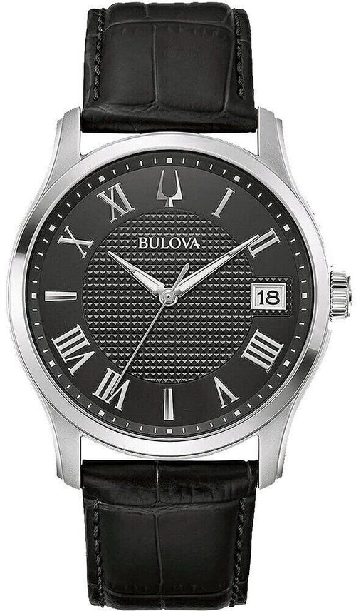 BULOVA 96B390 Armbanduhr Herrenuhr 41 mm Quarz Analog Lederarmband B-Ware