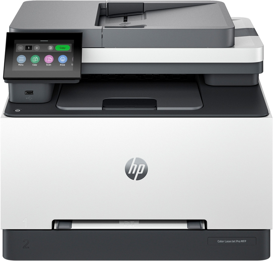 HP Color LaserJet Pro MFP Drucker mit Touchscreen und Bedienfeld
