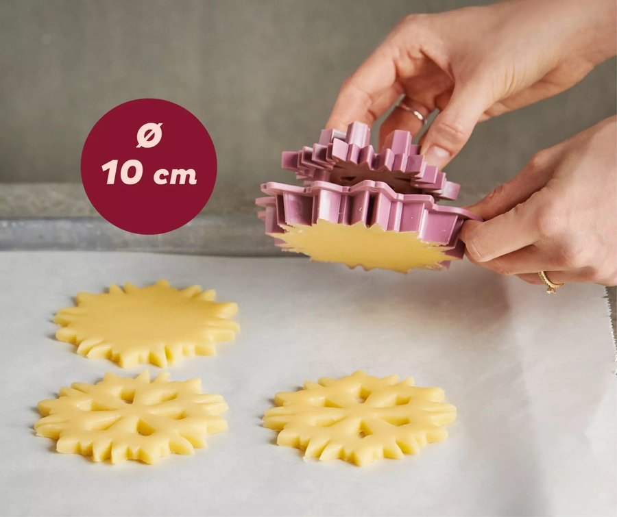 Betty Bossi Spitzbuben-Ausstecher Schneestern 10 cm 3er-Set Marmeladen Plätzchen