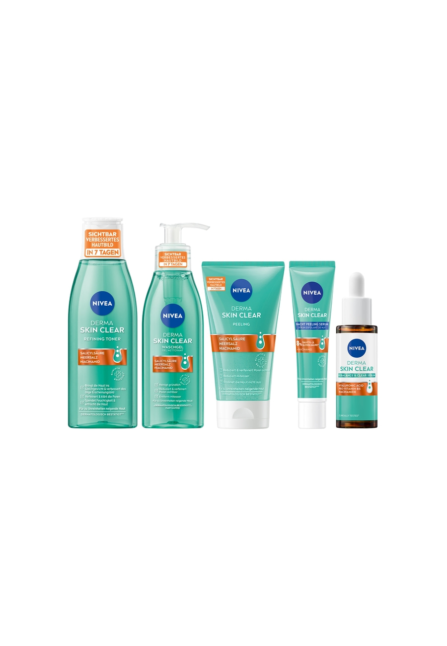 NIVEA Derma Skin Clear Day & Night Routine 5er Set