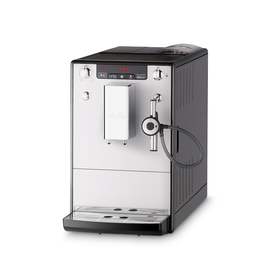 MELITTA Kaffeevollautomat Solo & Perfect Milk E 957-203 Silber kompakt