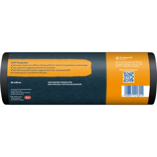 SWIRL Müllbeutel 120 l Zugband 4er Pack á 12 Stück Schwerlast Müllsack NEU