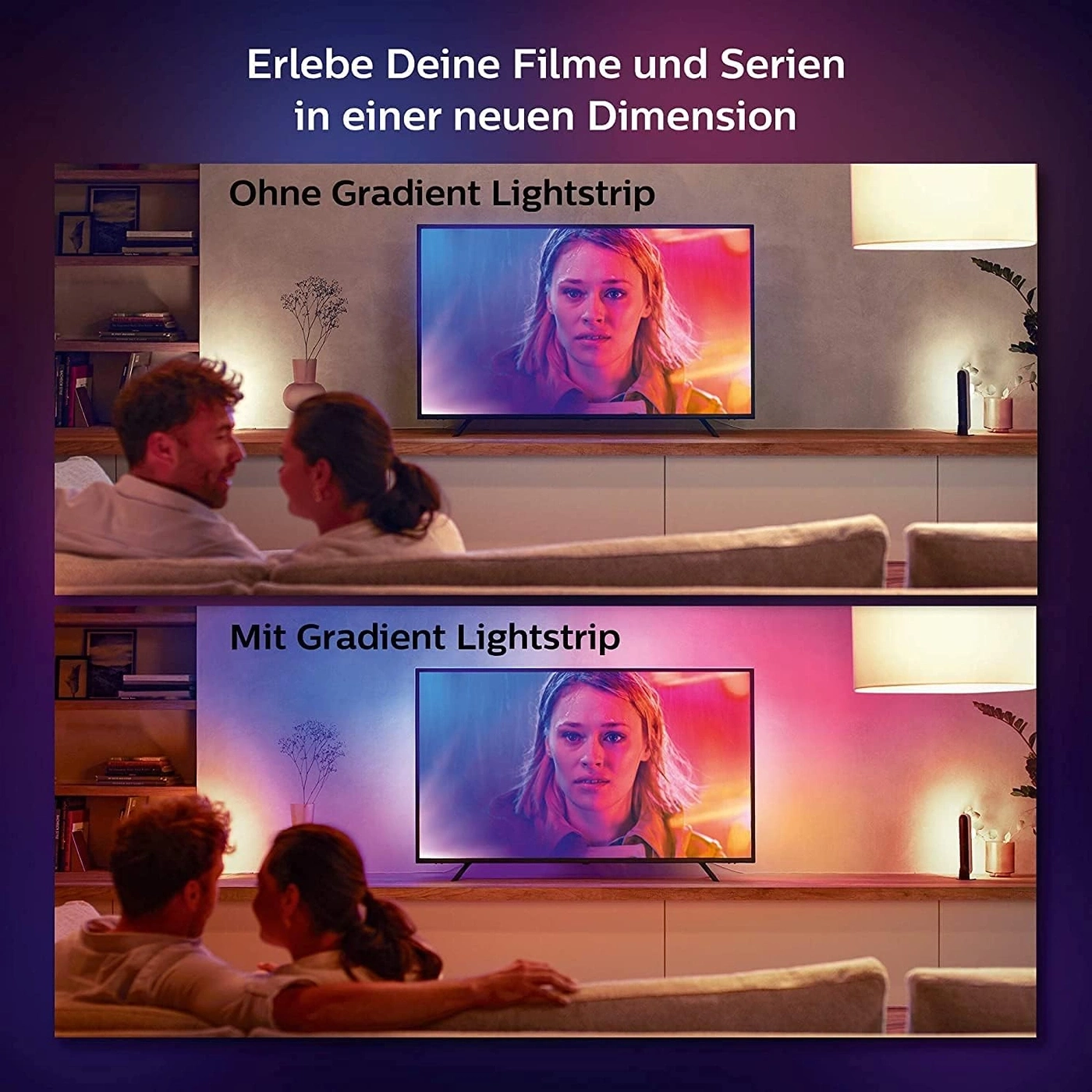 PHILIPS Hue Play Gradient TV Lightstrip 55 Zoll White & Color Ambiance NEU