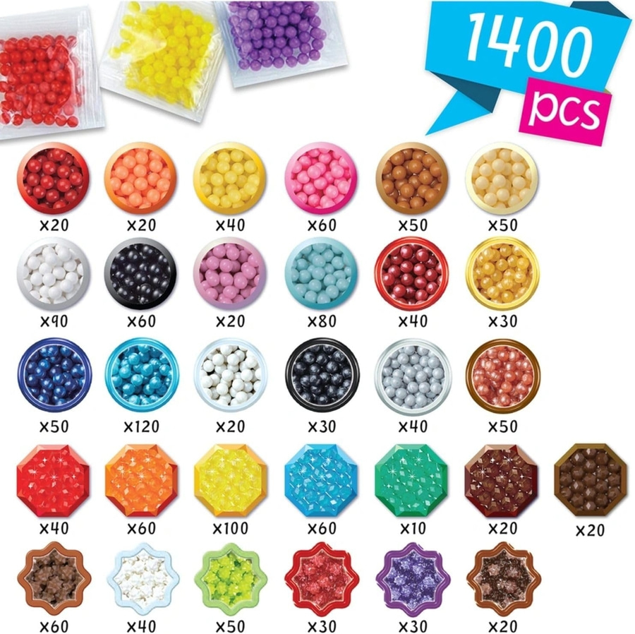 EPOCH GAMES Aquabeads Komplett Set Schlüsselanhänger Bastelset Perlen basteln