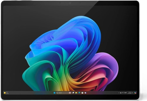 Tablet mit Windows-Hintergrund, buntes Design, modernes Gerät, Technologie