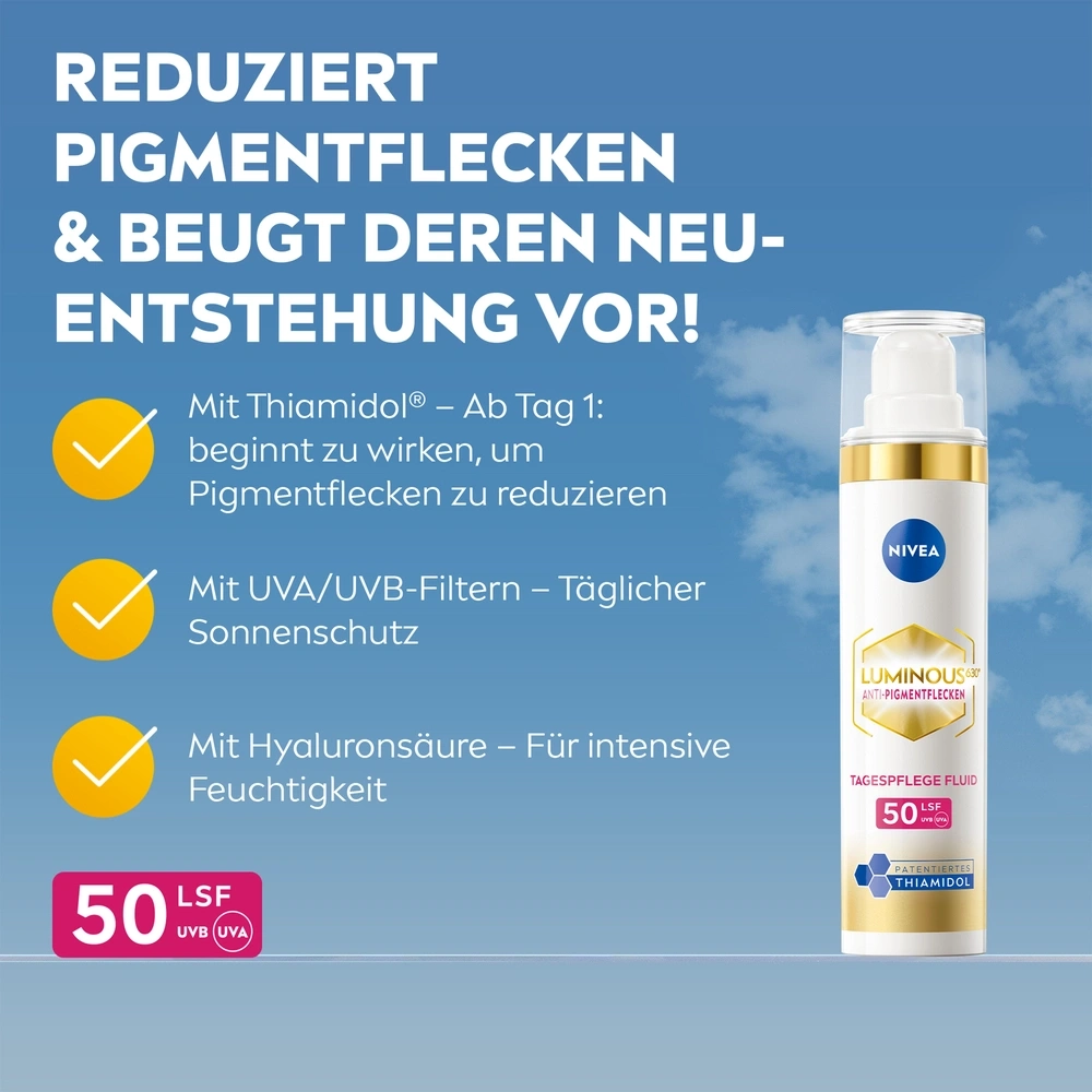 Nivea Luminous 630 Tagespflege Fluid mit LSF 50
