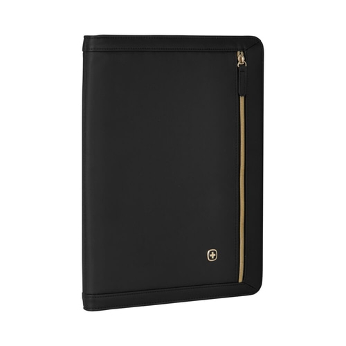 WENGER Schreibmappe Amelie Reißverschluss 10" Tabletfach A4-Notizbuch Schwarz