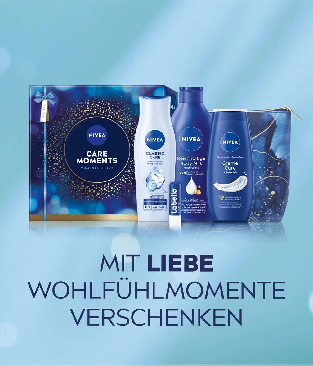 Nivea Geschenkset mit Pflegeprodukten und Kosmetiktasche