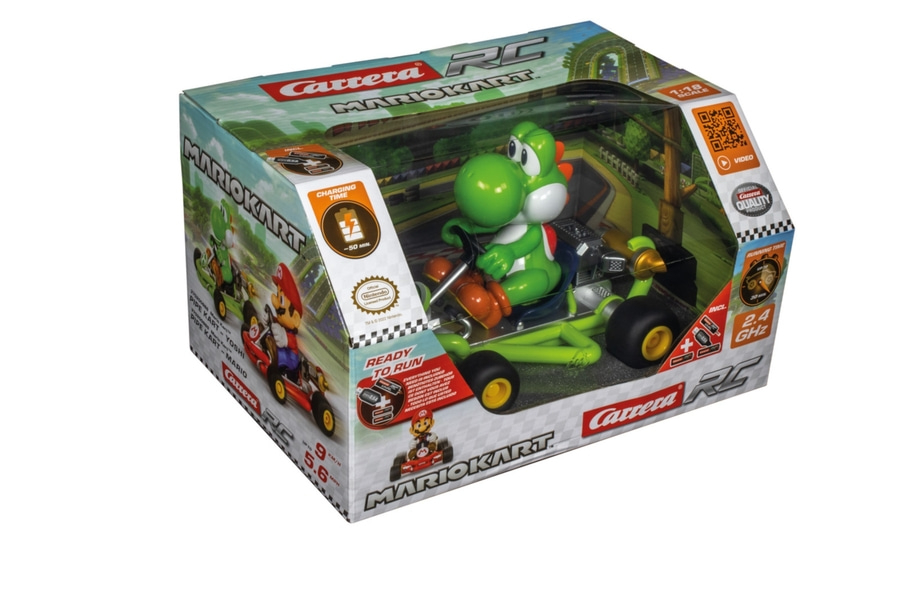 CARRERA RC Mario Kart Auto Pipe Kart Ferngesteuert Yoshi ab 6 Jahren 9 km/h NEU