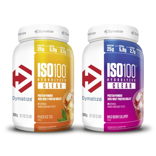 DYMATIZE Whey Protein Pulver Shake Clear Ice Tea Peach & Wild Berry je 900 g