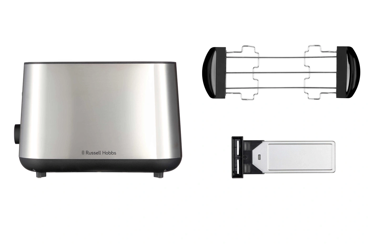 Toaster mit herausnehmbaren Teilen, silberfarben, von Russell Hobbs