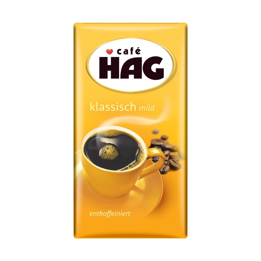 CAFÉ HAG Filterkaffee Klassisch mild entkoffeiniert 12 x 500g Kaffee koffeinfrei