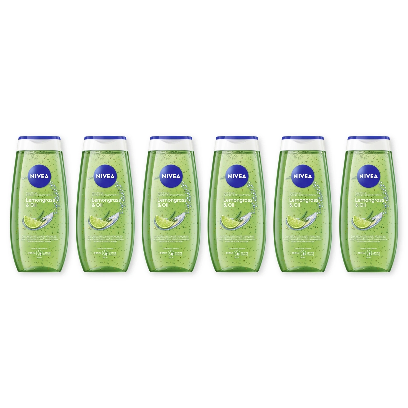 Nivea Duschgel Lemongrass & Oil mit frischer Limette, 250 ml Flaschen