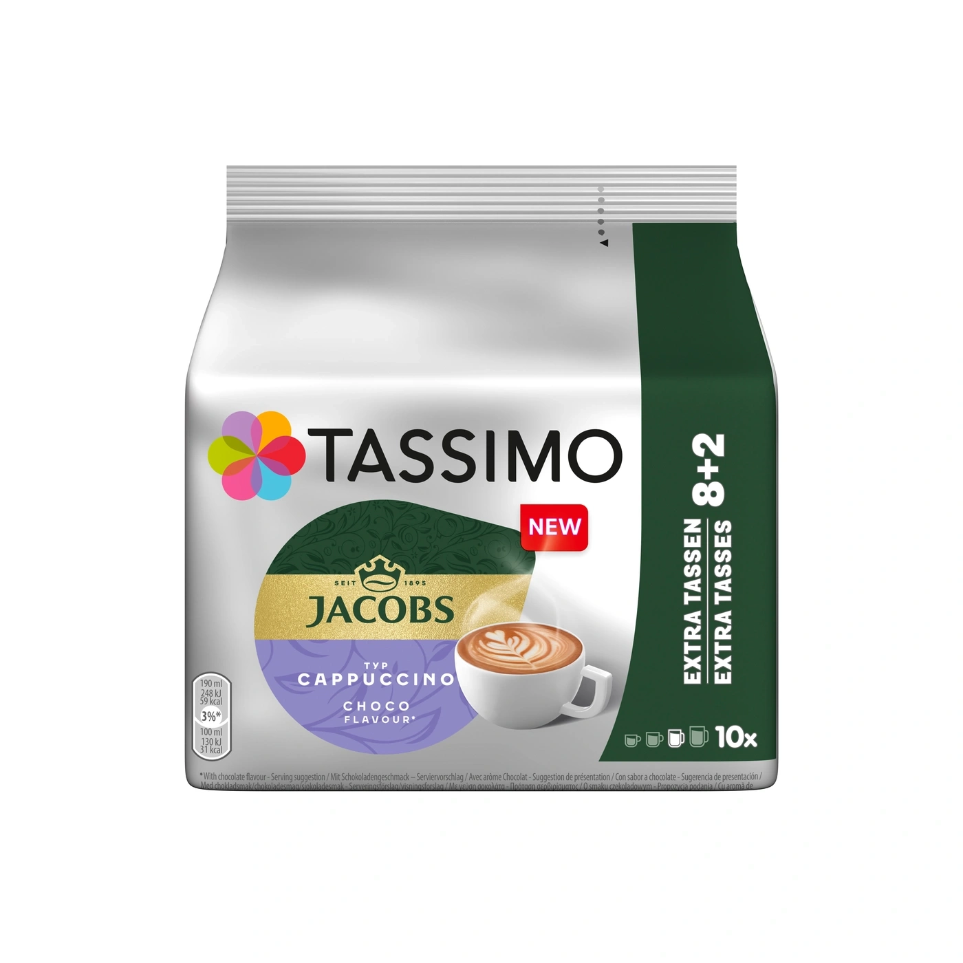Tassimo Jacobs Cappuccino Choco Flavour 10 T-Discs