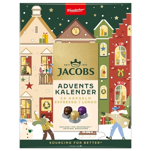 JACOBS Kapseln ADVENTSKALENDER 2025 - 24 Nespresso®* kompatible Kaffeekapseln