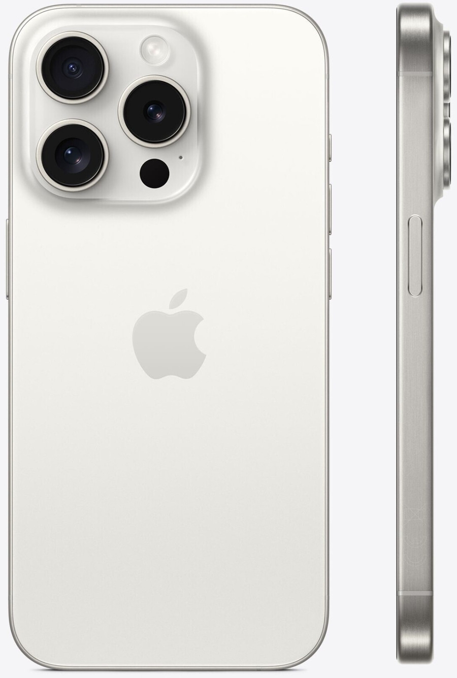 APPLE iPhone 15 Pro 5G 128 GB 6,1 Zoll DualSIM 48 MP titan weiß MTUW3ZD/A B-Ware