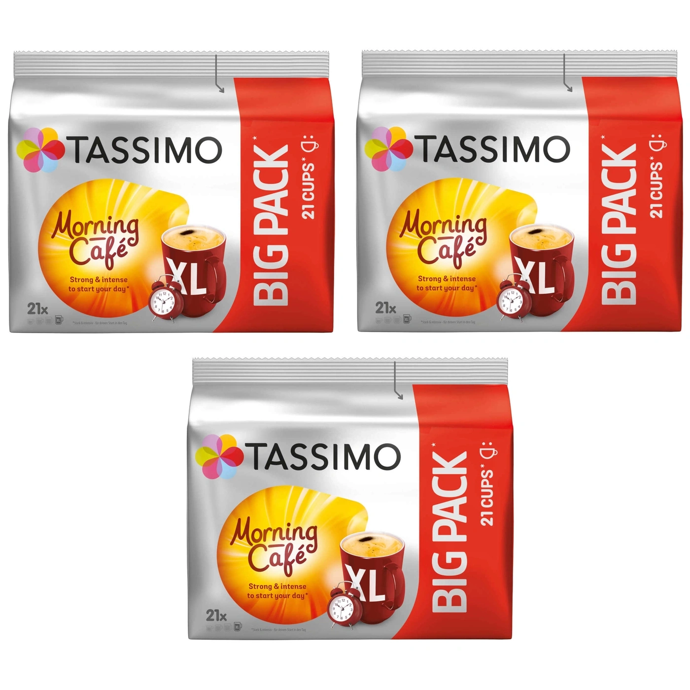 Tassimo Morning Café Big Pack, 21 Kapseln, stark und intensiv für den Start in den Tag