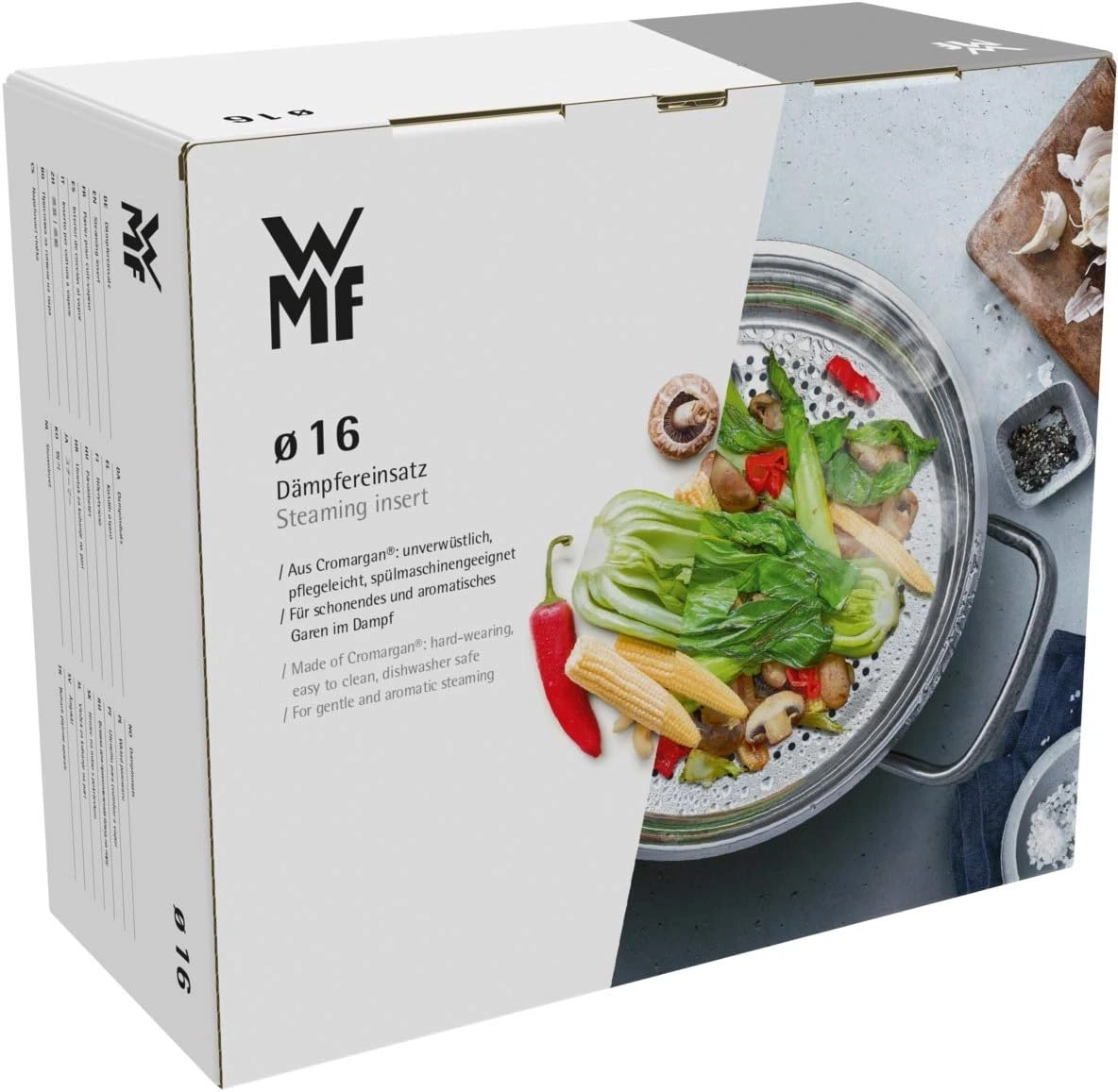 WMF Dampfeinsatz Ø 16 aus Cromargan für schonendes und aromatisches Garen im Dampf