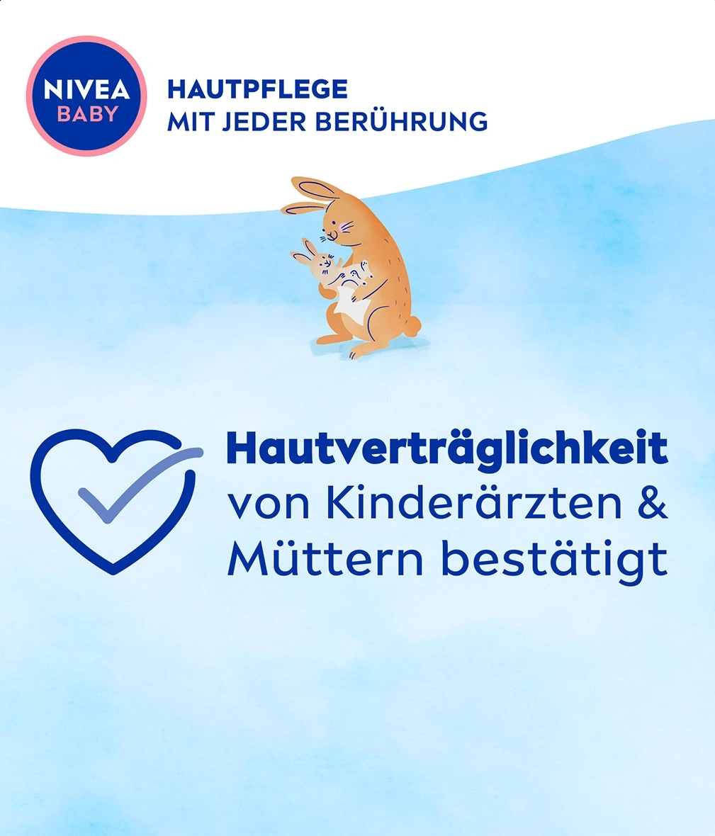 Nivea Baby Hautpflege, Hautverträglichkeit von Kinderärzten & Müttern bestätigt, Hasen