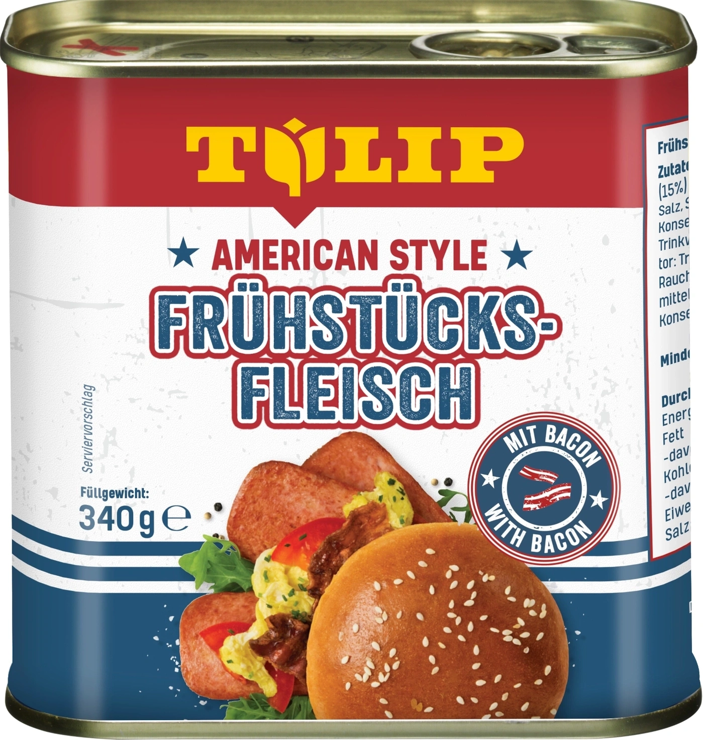 Dosenfrühstücksfleisch mit Speck, "American Style" von Tulip