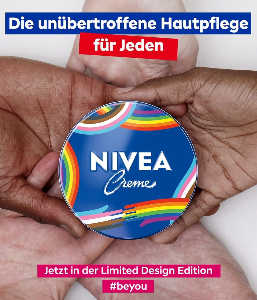 Nivea Creme Limited Design Edition mit Regenbogenfarben