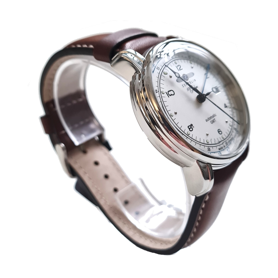 ZEPPELIN Herren Armbanduhr 8666-1 Automatikuhr Datum Lederarmband 43mm B-WARE