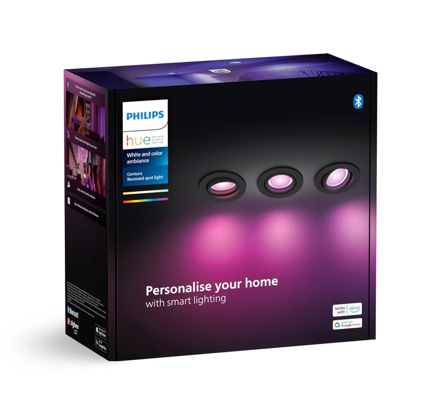 PHILIPS Hue Centura Einbauspot 3er-Set Smart LED Leuchte Deckenstrahler B-Ware