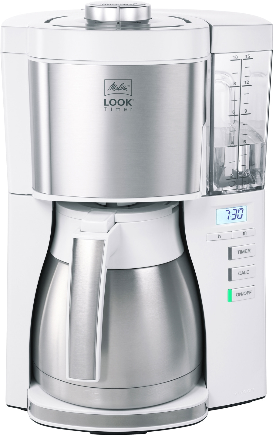 MELITTA Filterkaffeemaschine Look Therm Timer 1025-17 Warmhaltefunktion Weiß