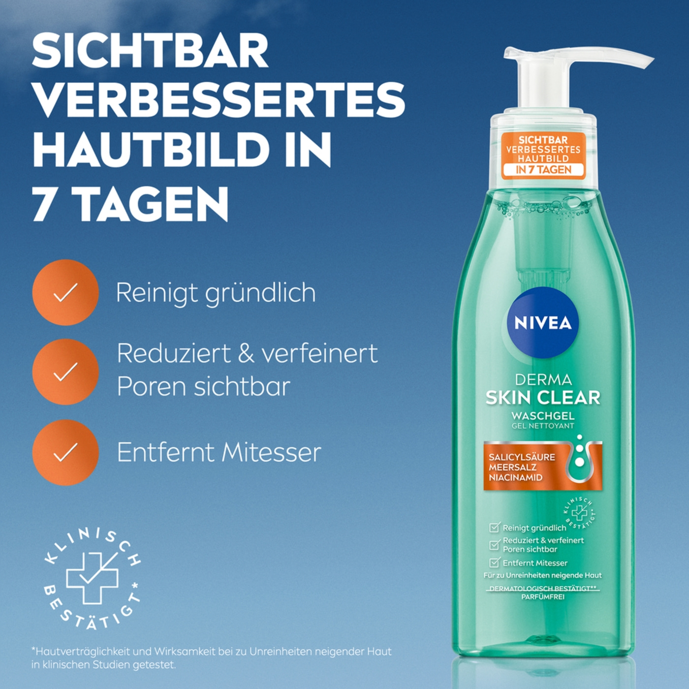 Nivea Waschgel für Hautbildverbesserung in 7 Tagen, reinigt, reduziert Poren, entfernt Mitesser