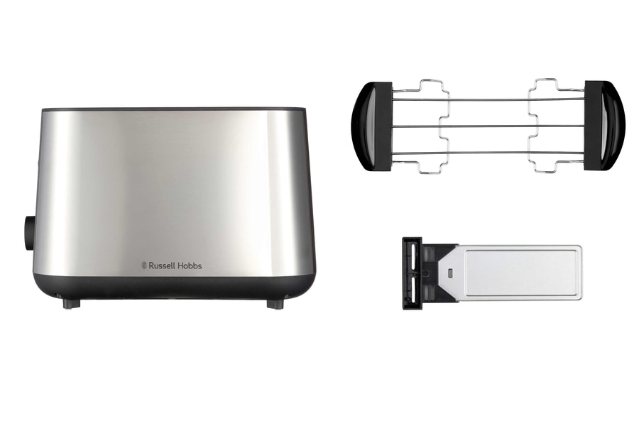 Toaster mit herausnehmbaren Teilen, silberfarben, von Russell Hobbs