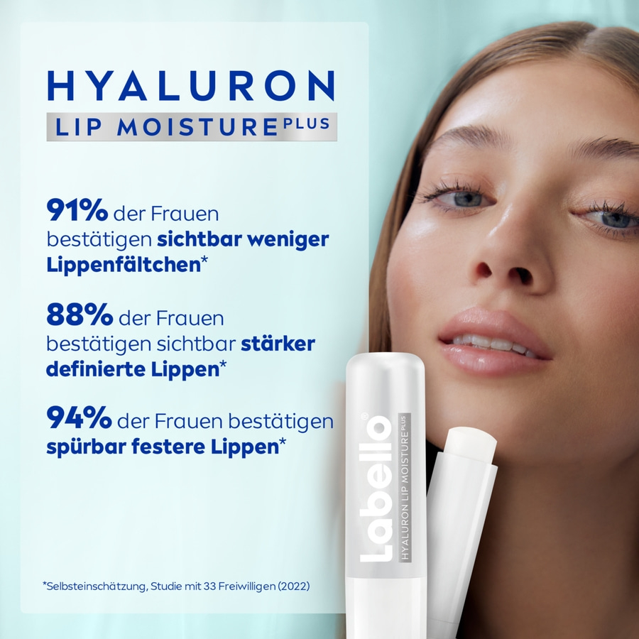 Labello HYALURON LIP MOISTURE PLUS Lippenpflege 2x Clear + 2x Rosé