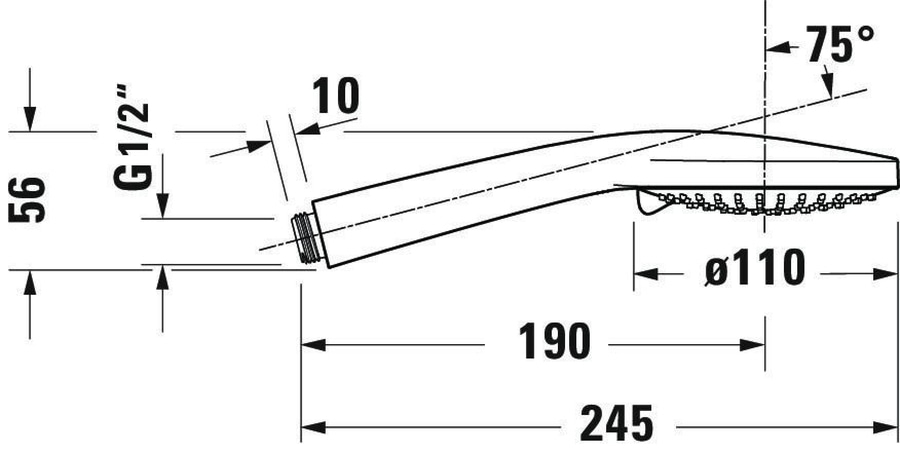 DURAVIT Handbrause 3jet 110 Duschbrause Duschkopf 3 Strahlarten NEU