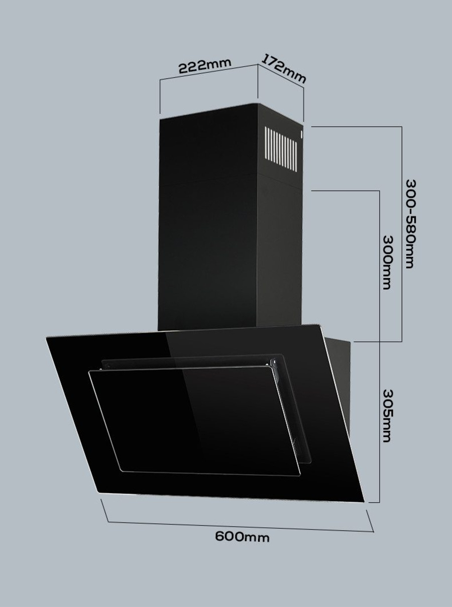 HANSEATIC Kopffreihaube SY-103E9A-P1-C84-L121-600 Dunstabzugshaube B-WARE