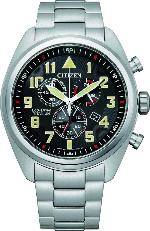 Citizen Herren Armbanduhr AT2480-81E Saphirglas Analog Solar Titan 43mm